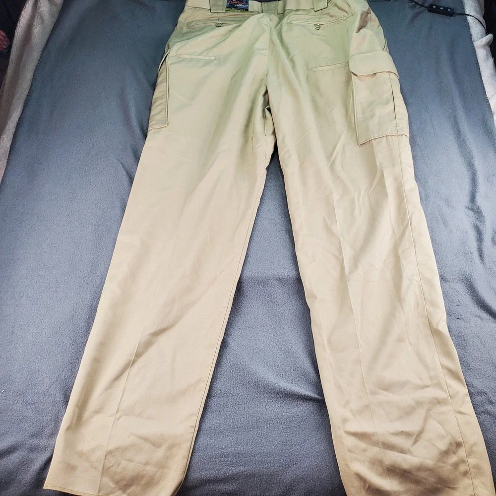 5.11 Tactical Series Uniform Khaki Pants Men's Cargo Work Utility 46x Unhemmed